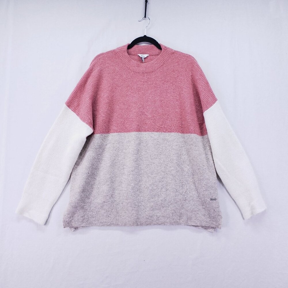 Joules Knit Karina Sweater Size 16 Colorblock Crew Neck Pullover Preppy